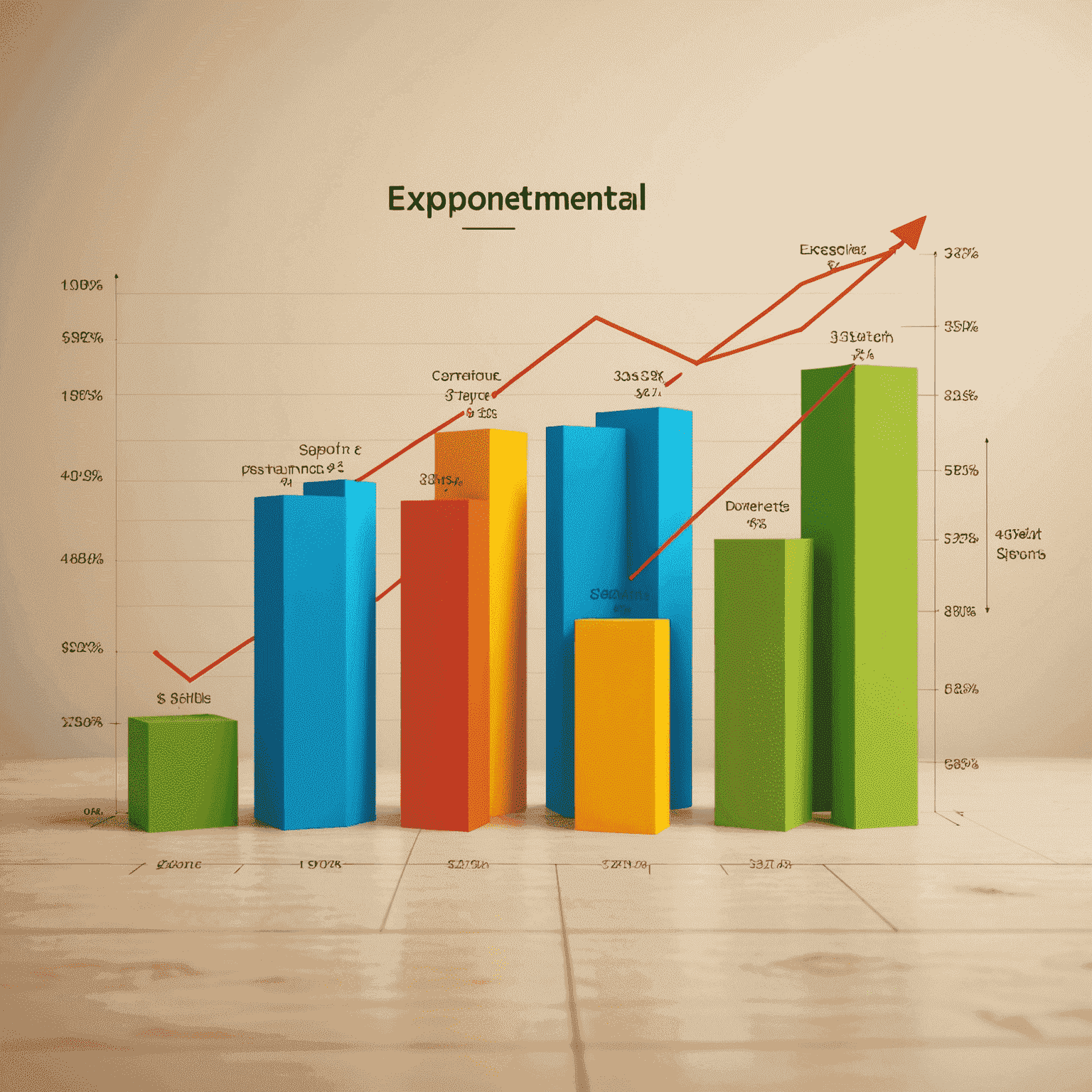 A graph showing the exponential growth of investments over time due to compound interest