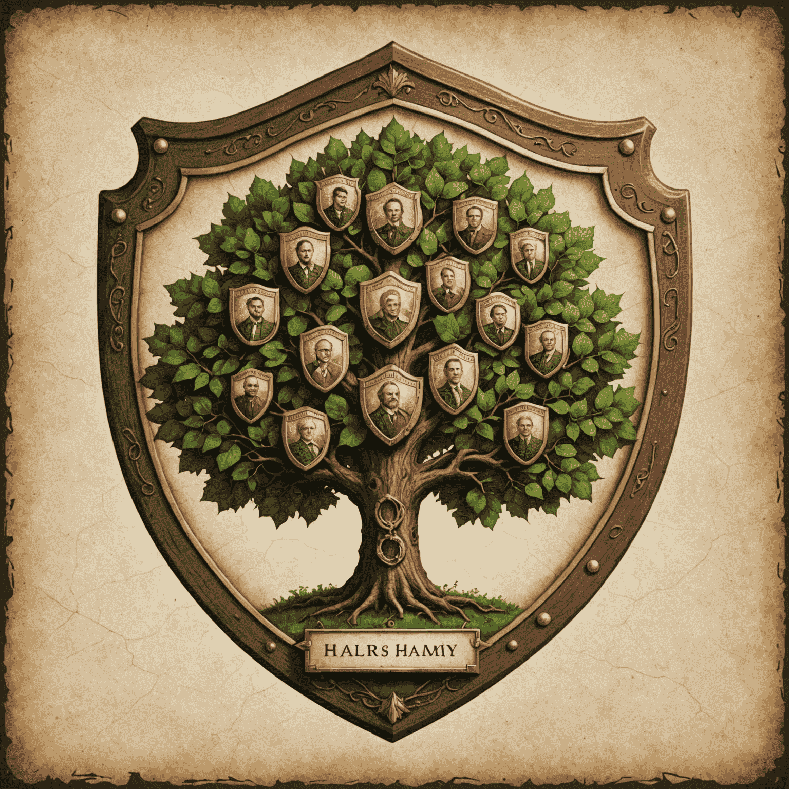 A family tree with a shield, representing protection and legacy planning